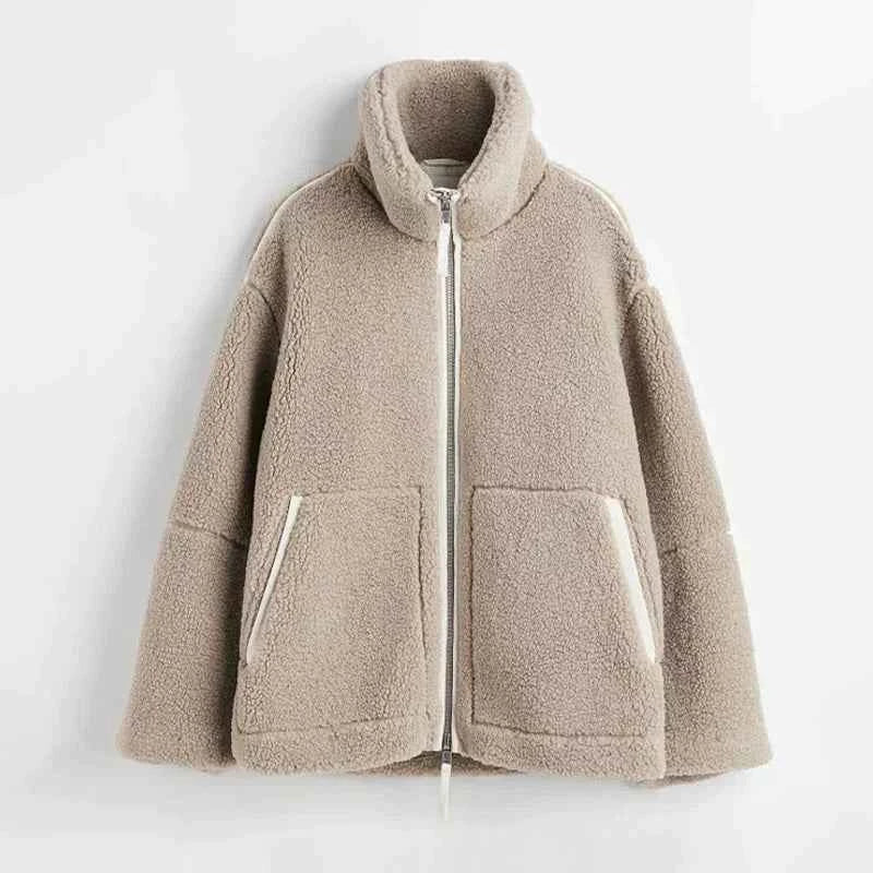 Jacky – Ultra-Softes Plüsch-Teddy-Fleece-Jacke im Oversized-Schnitt
