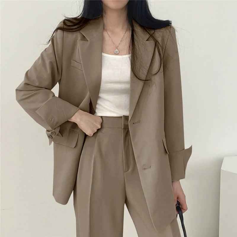 Hailey – Elegantes Damen-Damenkostüm mit langem Blazer