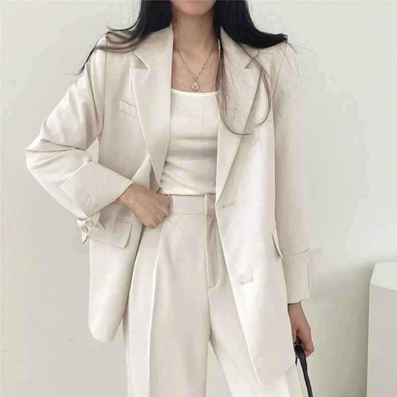 Hailey – Elegantes Damen-Damenkostüm mit langem Blazer