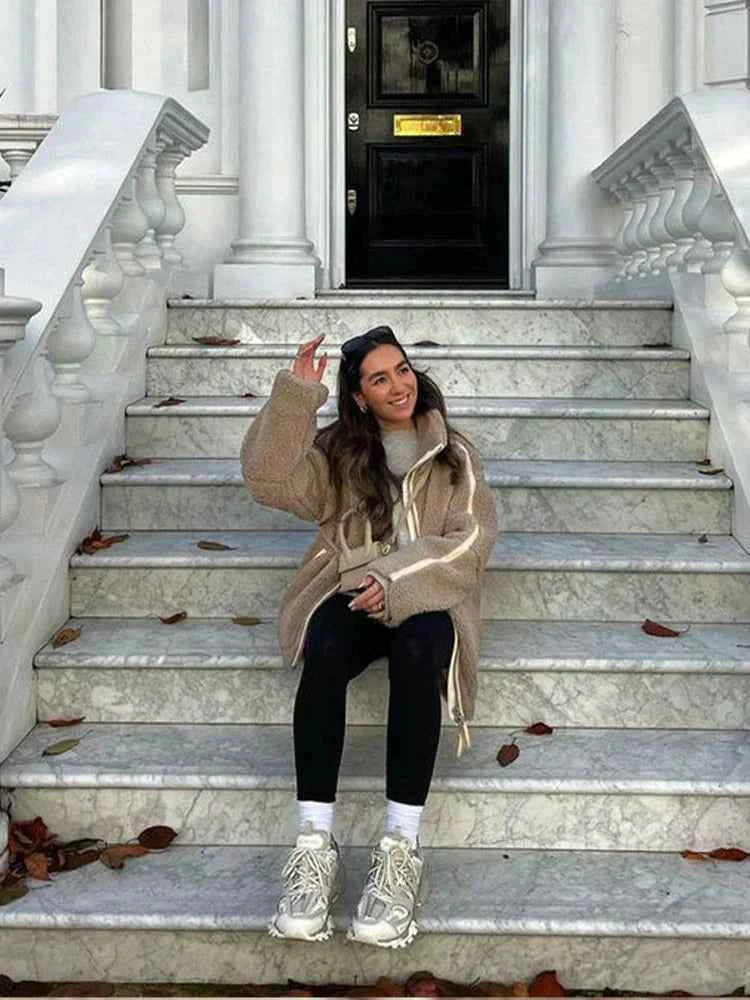 Jacky – Ultra-Softes Plüsch-Teddy-Fleece-Jacke im Oversized-Schnitt