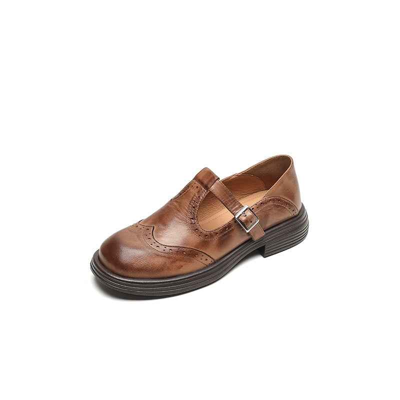Stylische Leder-Mary-Jane-Schuhe für Damen