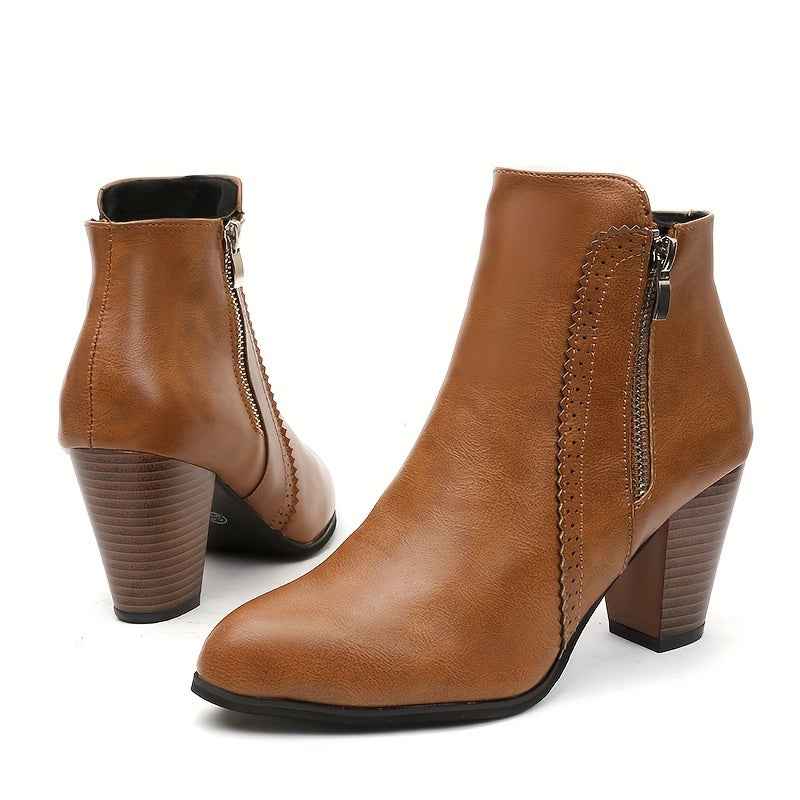 ZOFIE – Hochhackige Stiefel mit seitlichem Reißverschluss