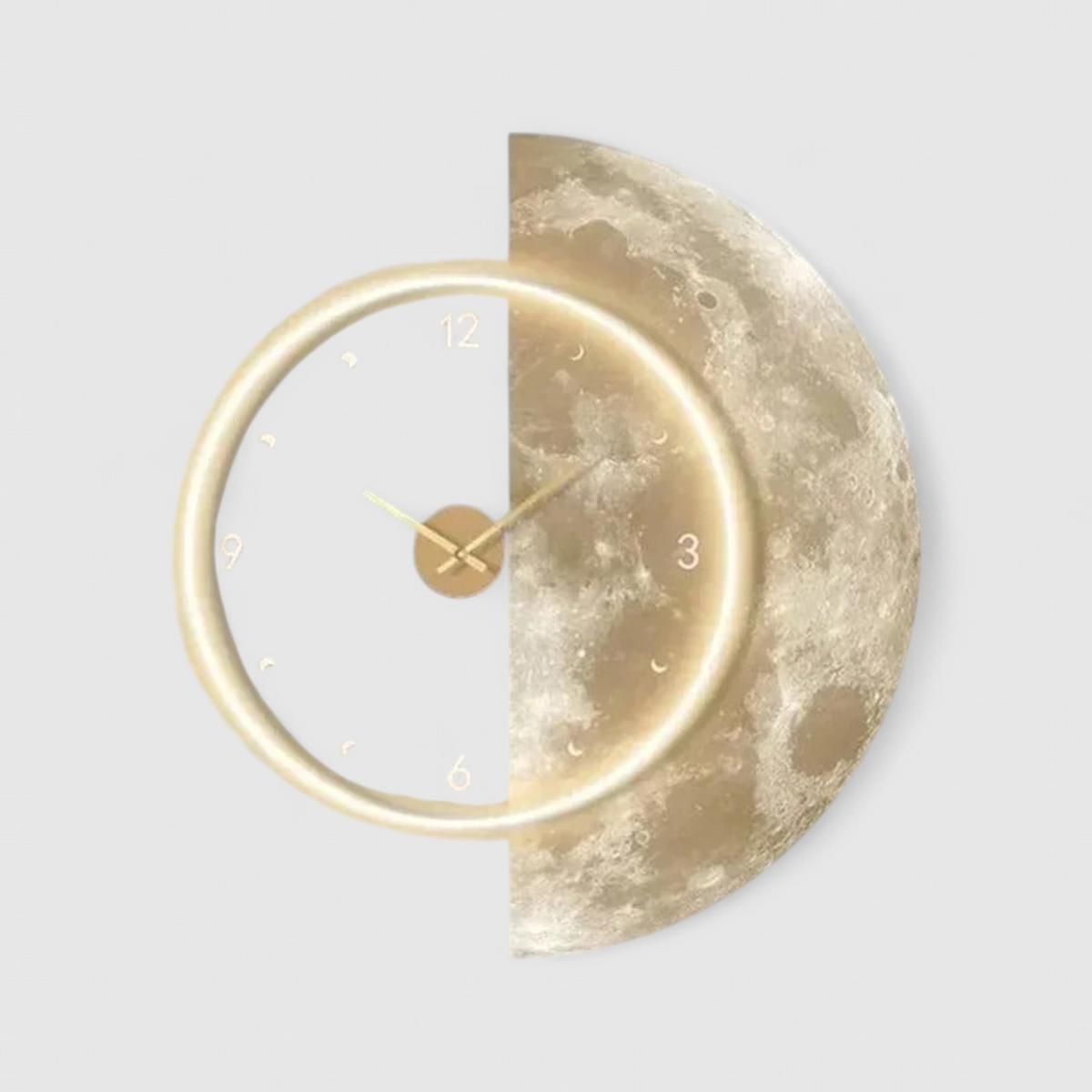 Mond-Wanduhr – Sanftes LED-Licht mit Himmlischem Design