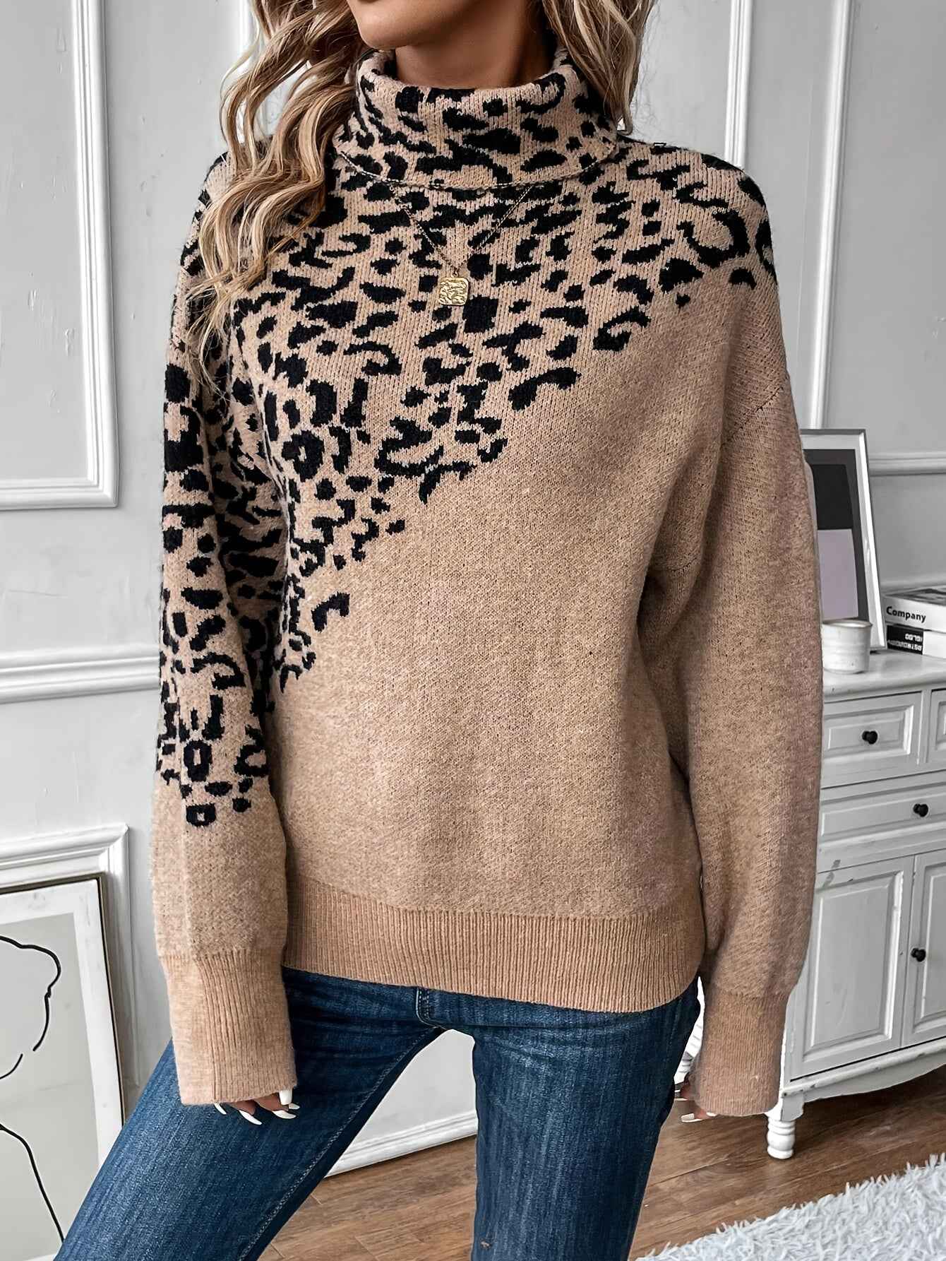 ZAYNA™ Leopardprint-Strickpullover