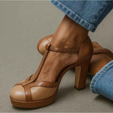 Damen High Heels Sandalen - Modisch, bequem, leichter Blockabsatz