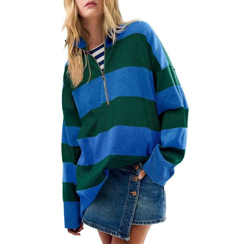 AUTUMN™ Gemütlicher Oversize-Rollkragenpullover mit Halb-Reißverschluss-Detail