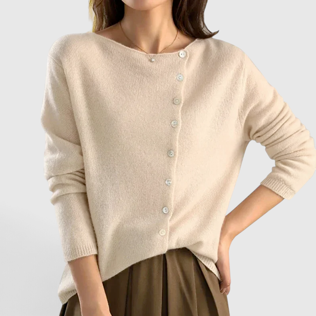 Damen Eleganter Wollcardigan - Leichtes Layering-Teil