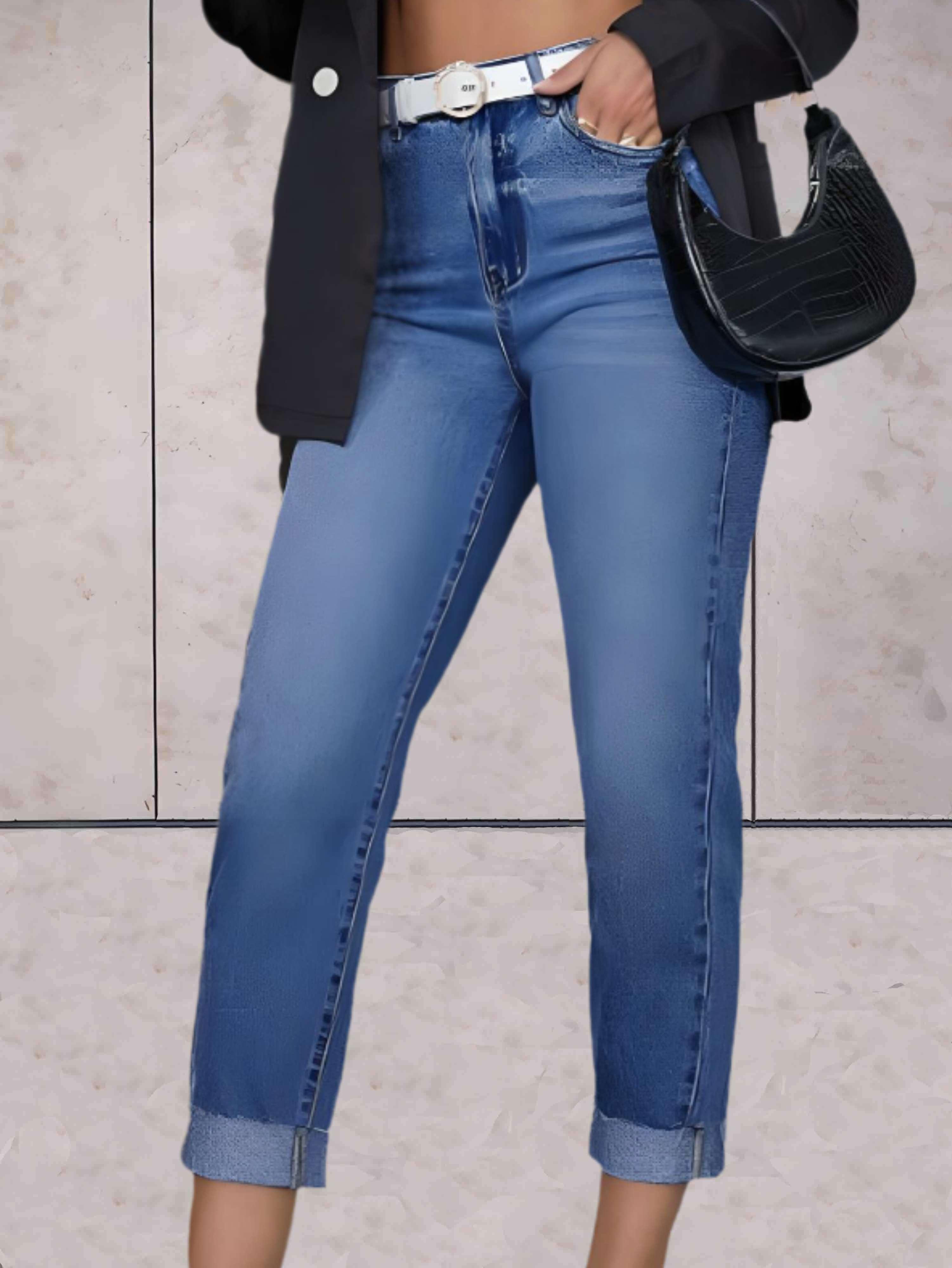 Eline | Elegante und bequeme High-Waist-Jeans für eine perfekte Passform