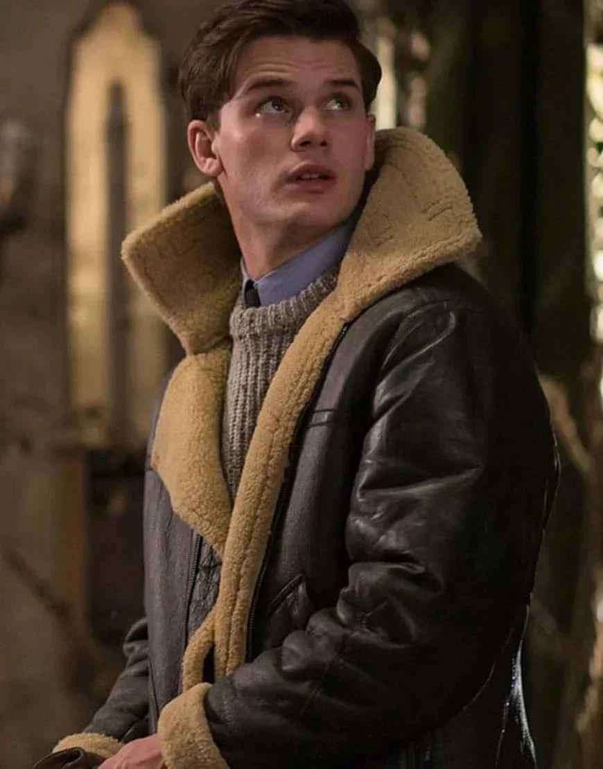 Zeitlose Shearling-Lederjacke