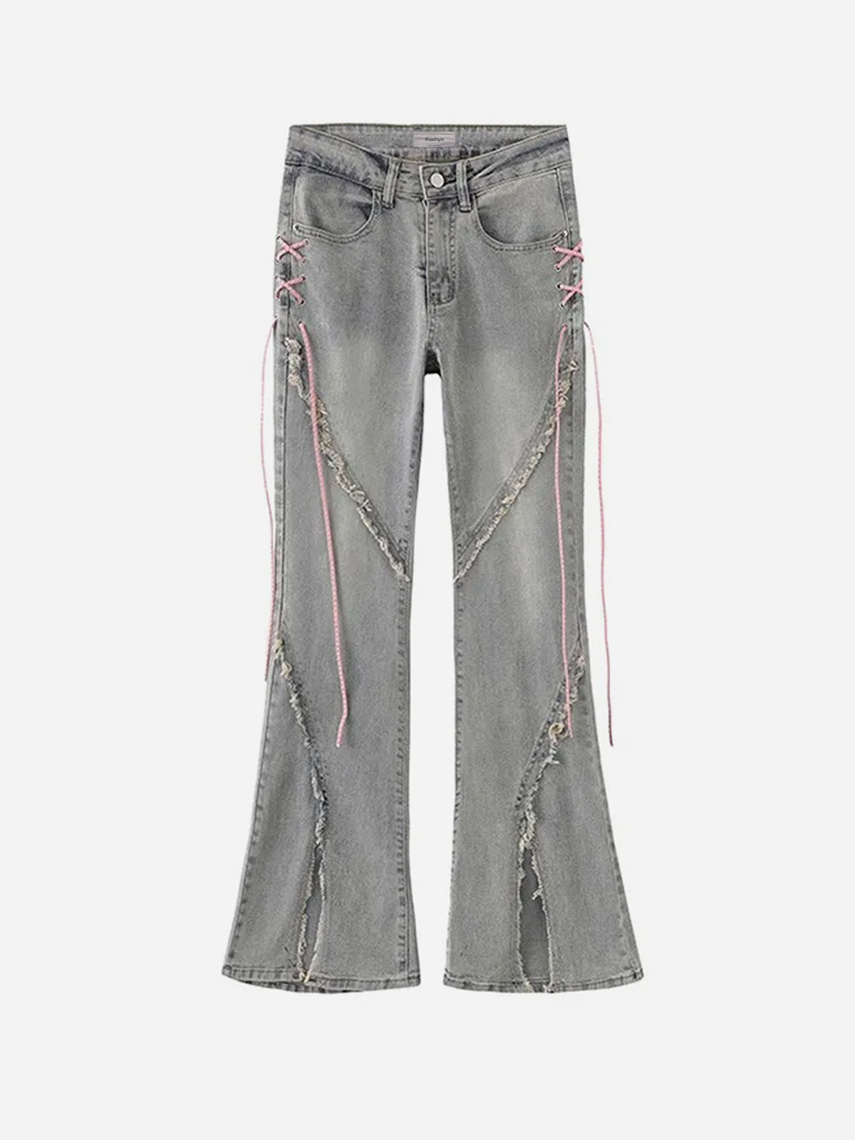 Esmée | Charmante Jeans mit verspielten rosa Fransen für einen frischen Look