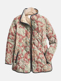 Vintage-blomster-mønster Steppjakke til afslappet chic