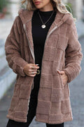Langer und warmer Hoodie-Strickjacke Damen
