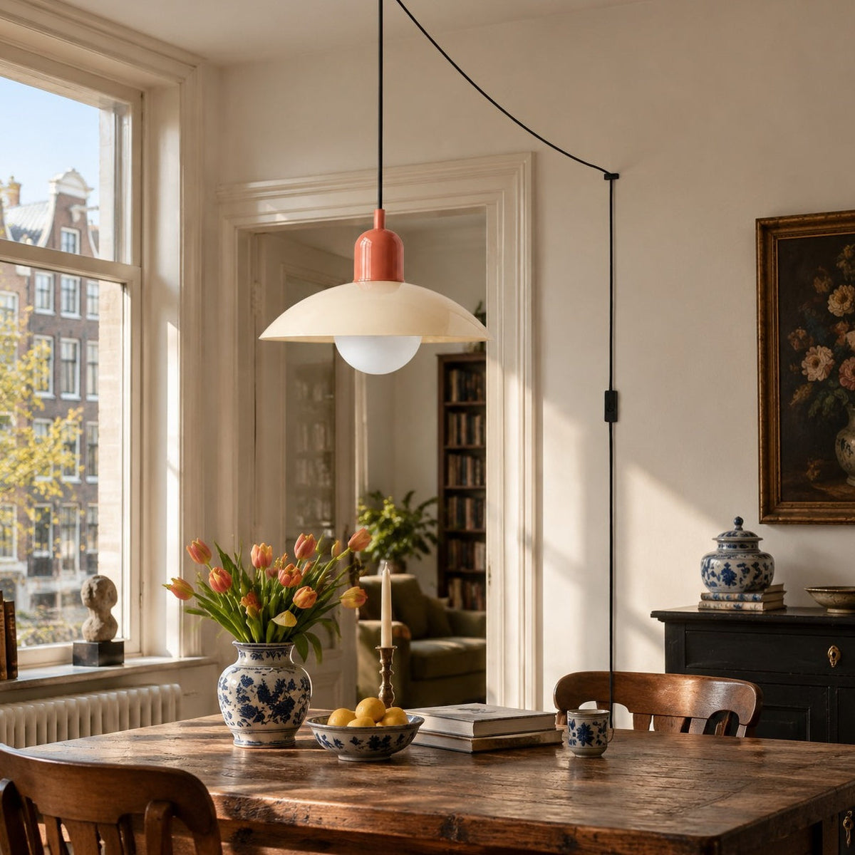 Mid Century Bauhaus Steckerpendelleuchte