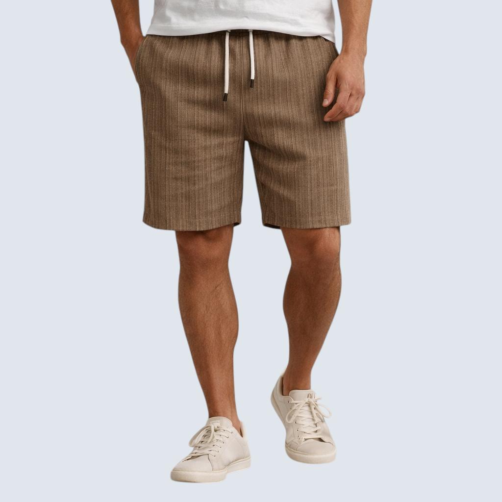 Herren Leinen-Shorts Atmungsaktiv Regular Fit für den Sommer