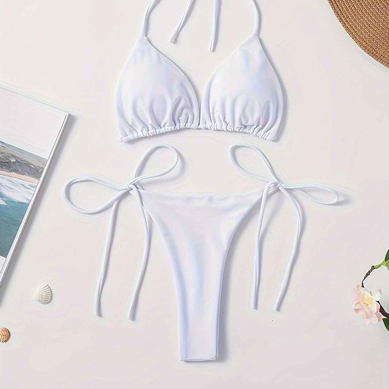 Halter-Bikini mit V-Slip