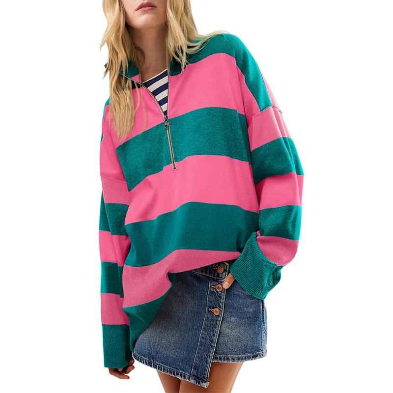 AUTUMN™ Gemütlicher Oversize-Rollkragenpullover mit Halb-Reißverschluss-Detail
