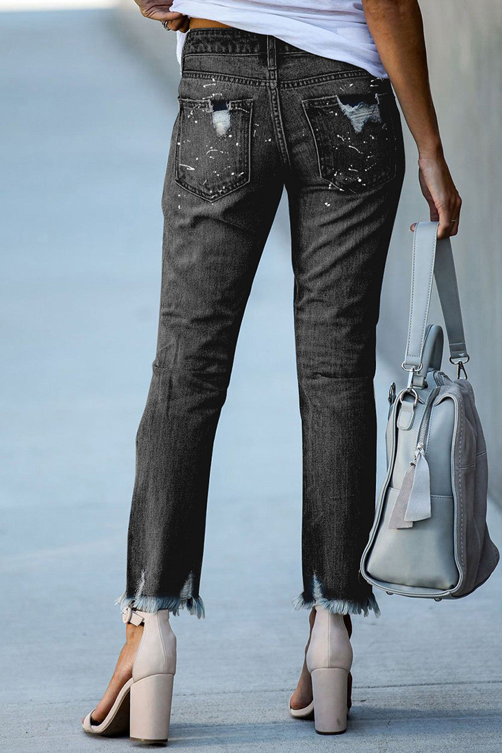 Fay | Lässige bequeme Damenhose mit modischem Rissen-Design