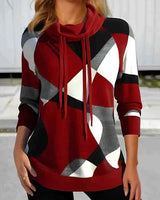 Stilvoller Damen-Kapuzenpullover mit modernen geometrischen Mustern