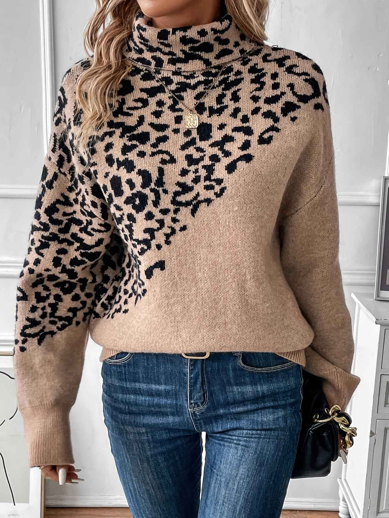 ZAYNA™ Leopardprint-Strickpullover