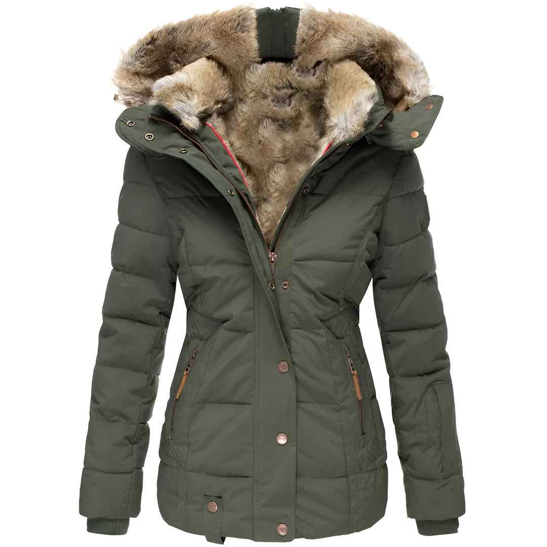 Merrie Slim-Fit Kapuzen-Pufferjacke – Schlankes Design, gemütliche Wärme