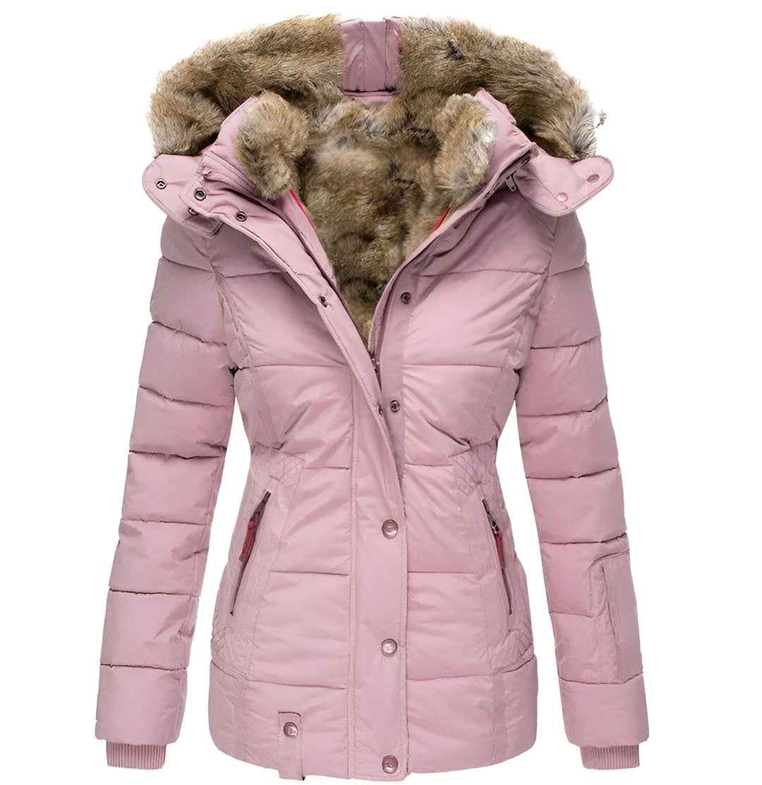 Merrie Slim-Fit Kapuzen-Pufferjacke – Schlankes Design, gemütliche Wärme