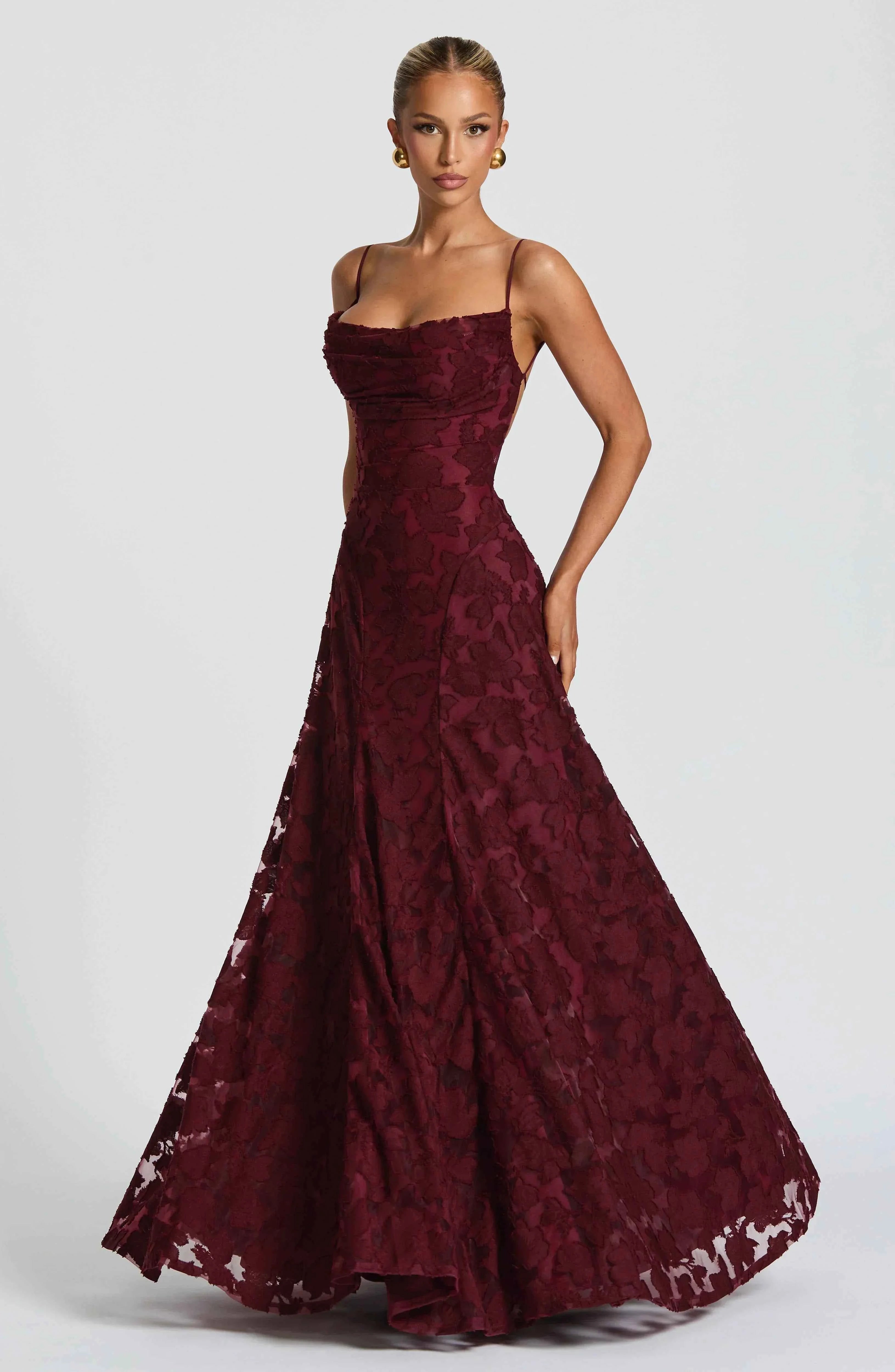 Aveline | Elegantes Spitzenkorsett-Maxikleid - Glamouröses Abendkleid