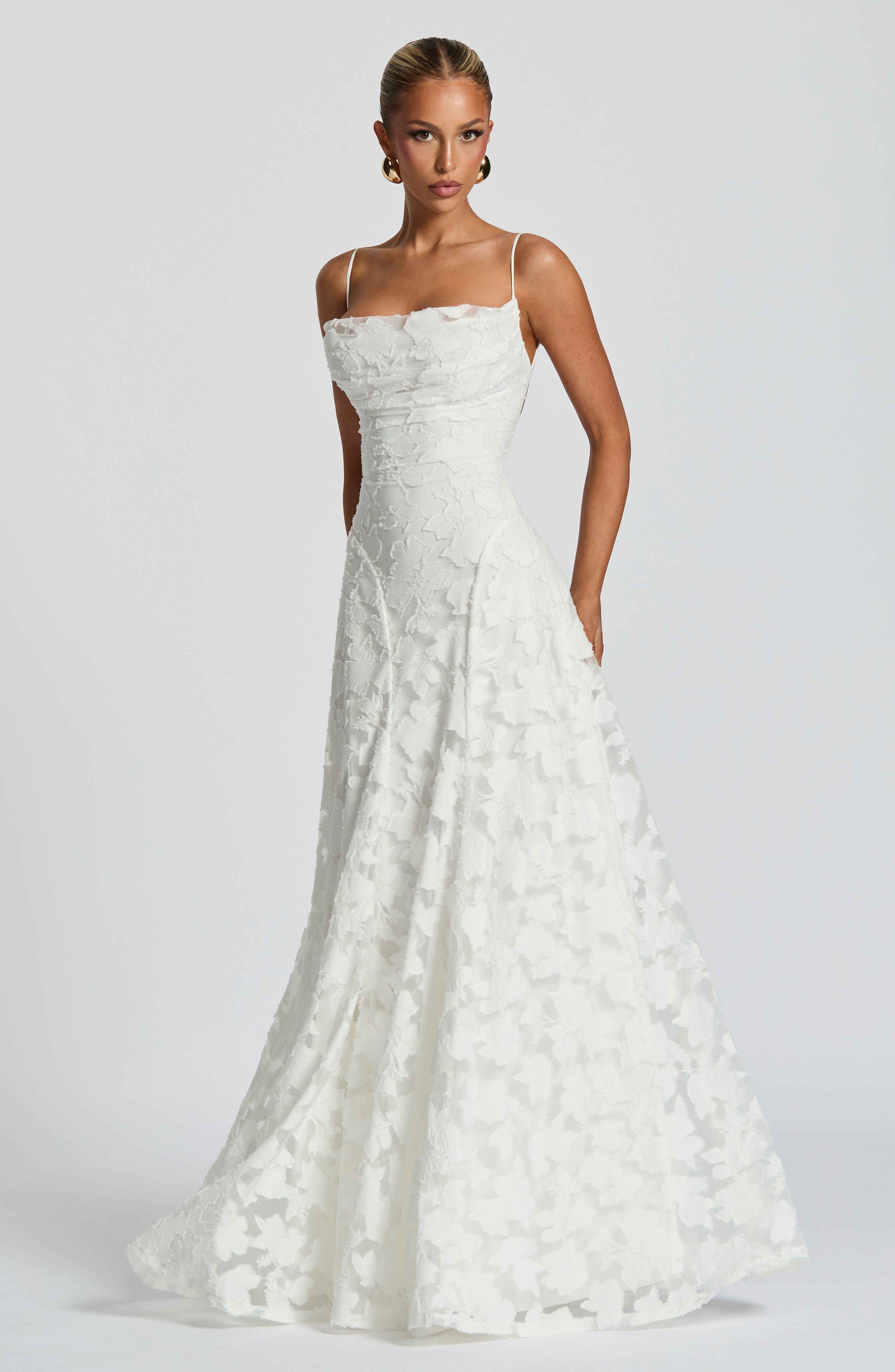 Aveline | Elegantes Spitzenkorsett-Maxikleid - Glamouröses Abendkleid