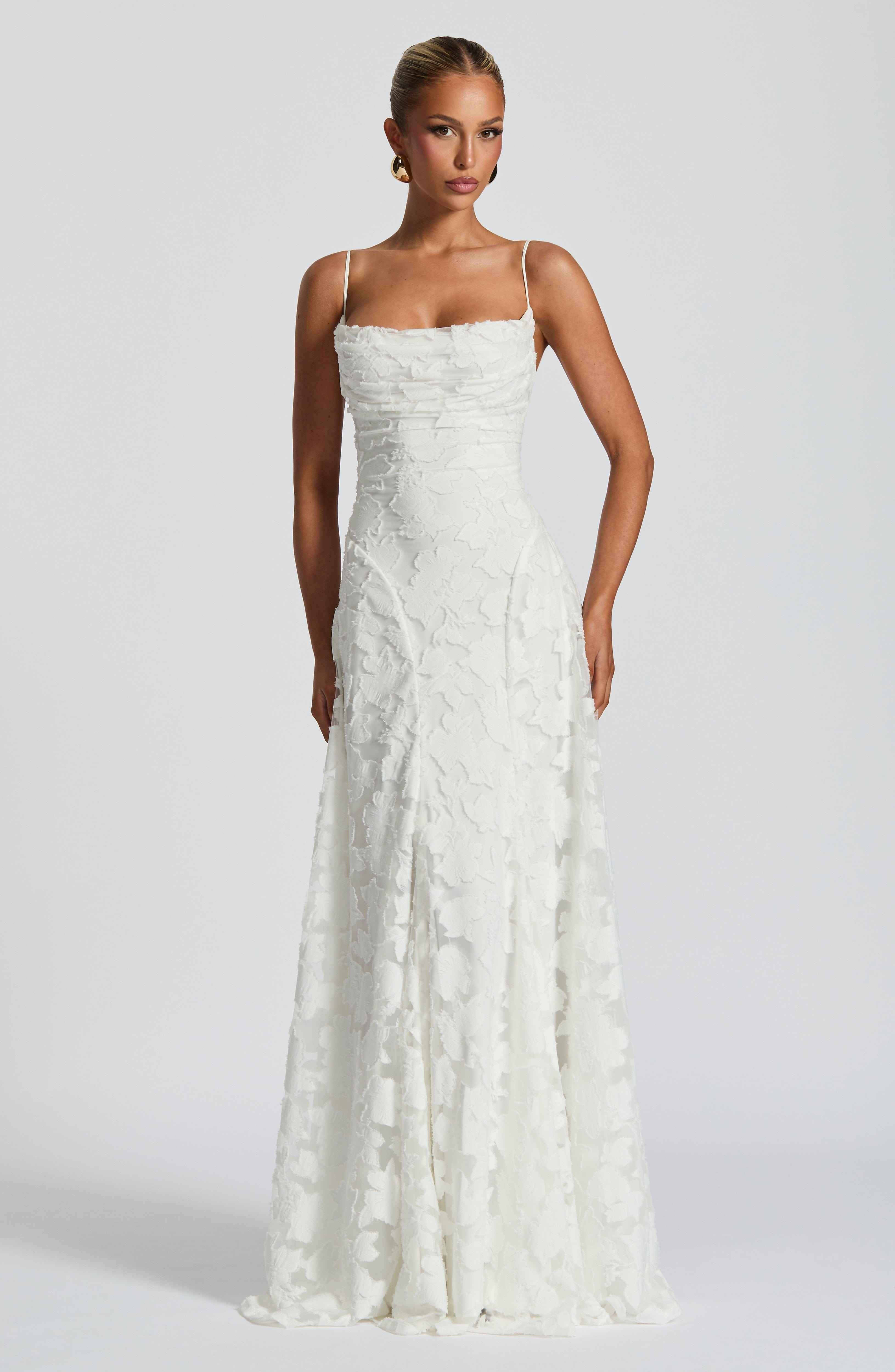 Aveline | Elegantes Spitzenkorsett-Maxikleid - Glamouröses Abendkleid