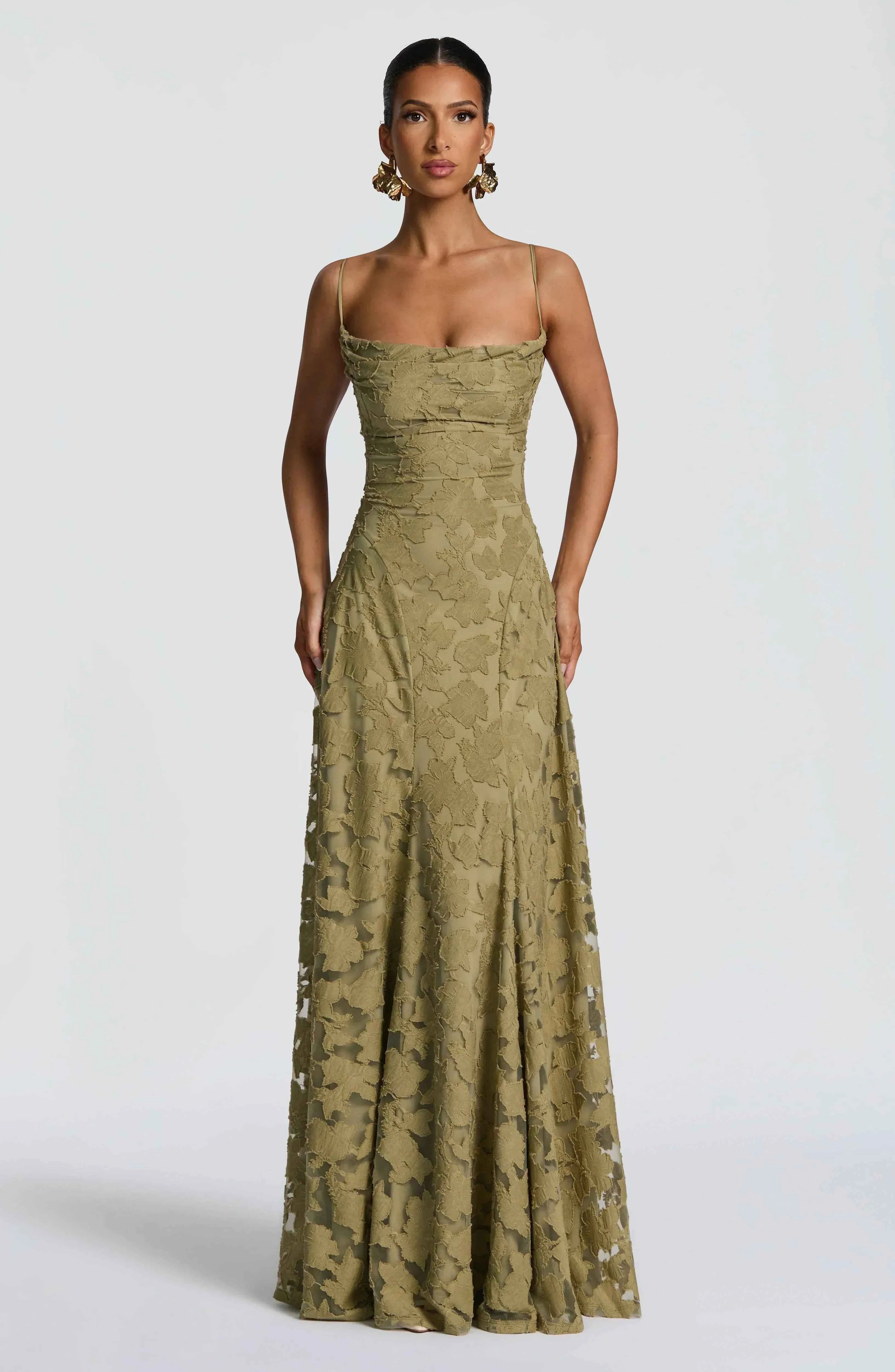 Aveline | Elegantes Spitzenkorsett-Maxikleid - Glamouröses Abendkleid