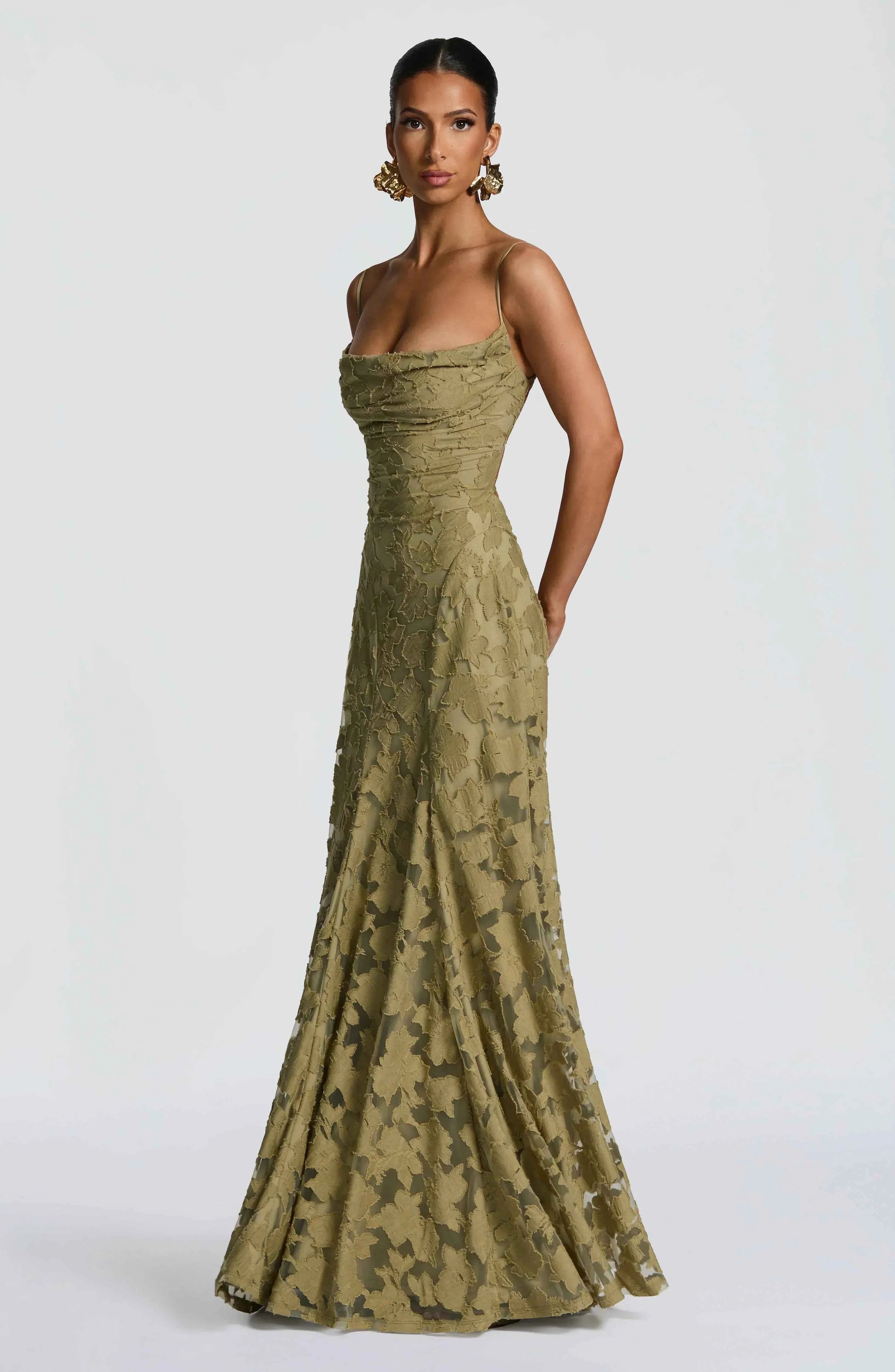 Aveline | Elegantes Spitzenkorsett-Maxikleid - Glamouröses Abendkleid