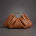 Clutch Abendtasche aus Mikrofaserleder mit Origami-Optik und