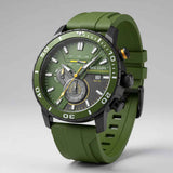 Chronograph Herrenuhr, Keramiklünette, Silikonarmband, präzise