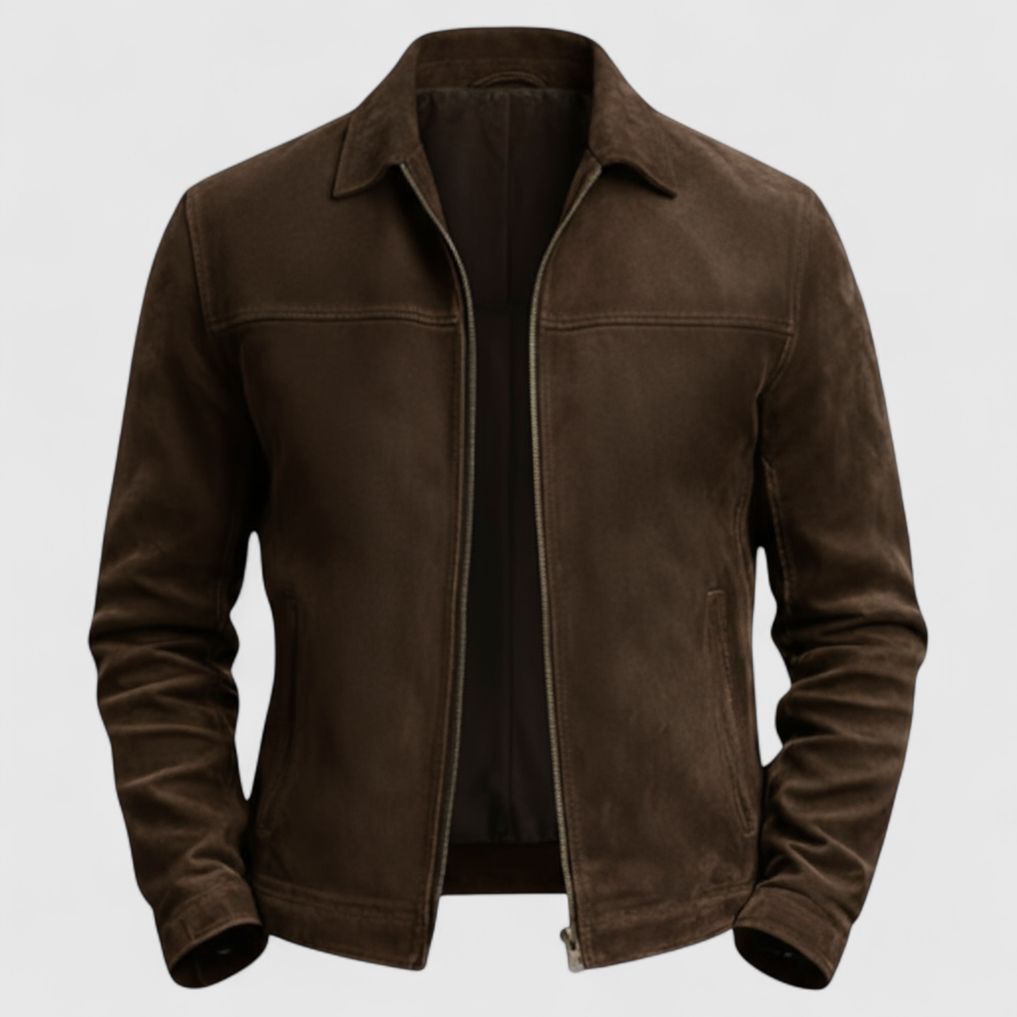 Herren Lederjacke Mit Elegantem Design