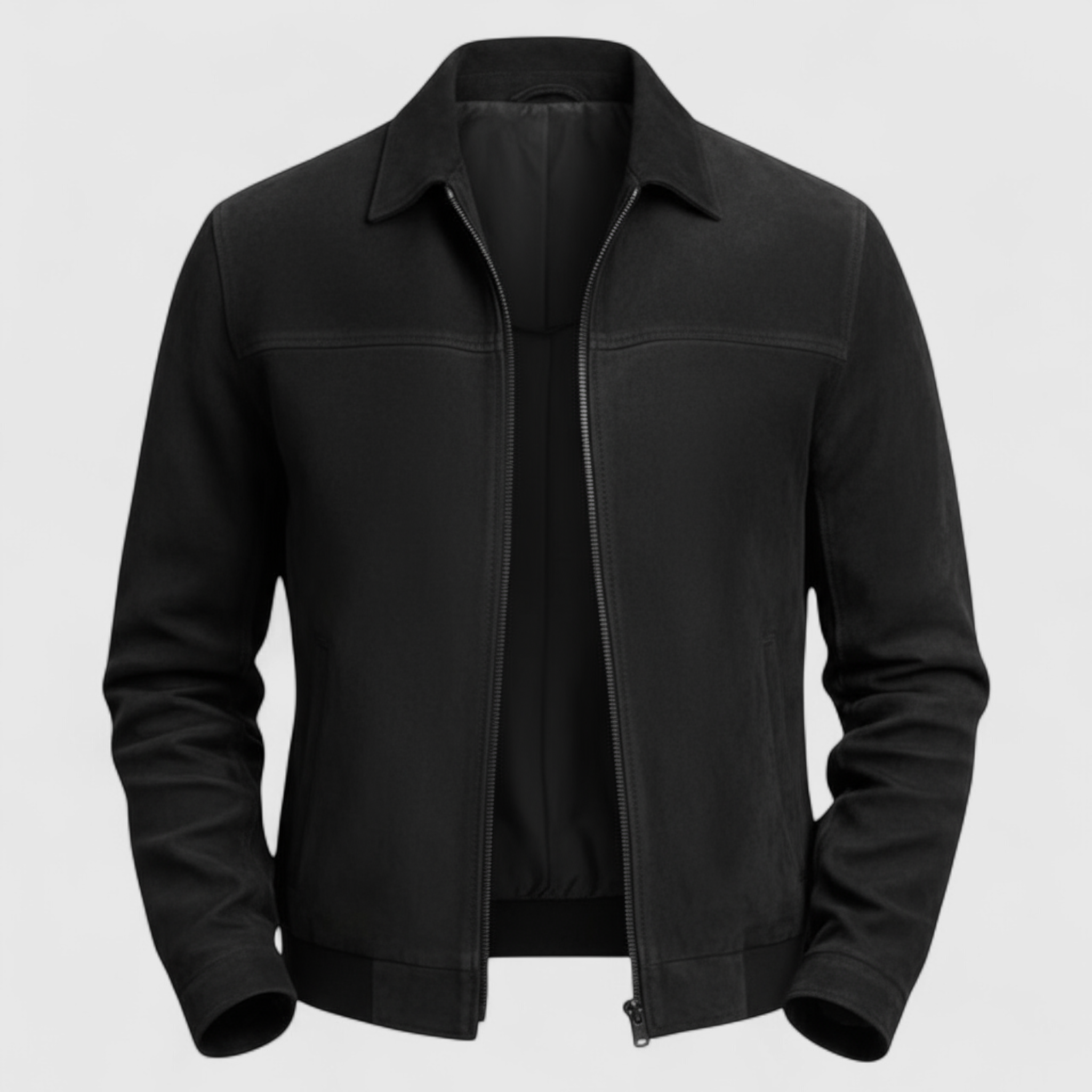 Herren Lederjacke Mit Elegantem Design