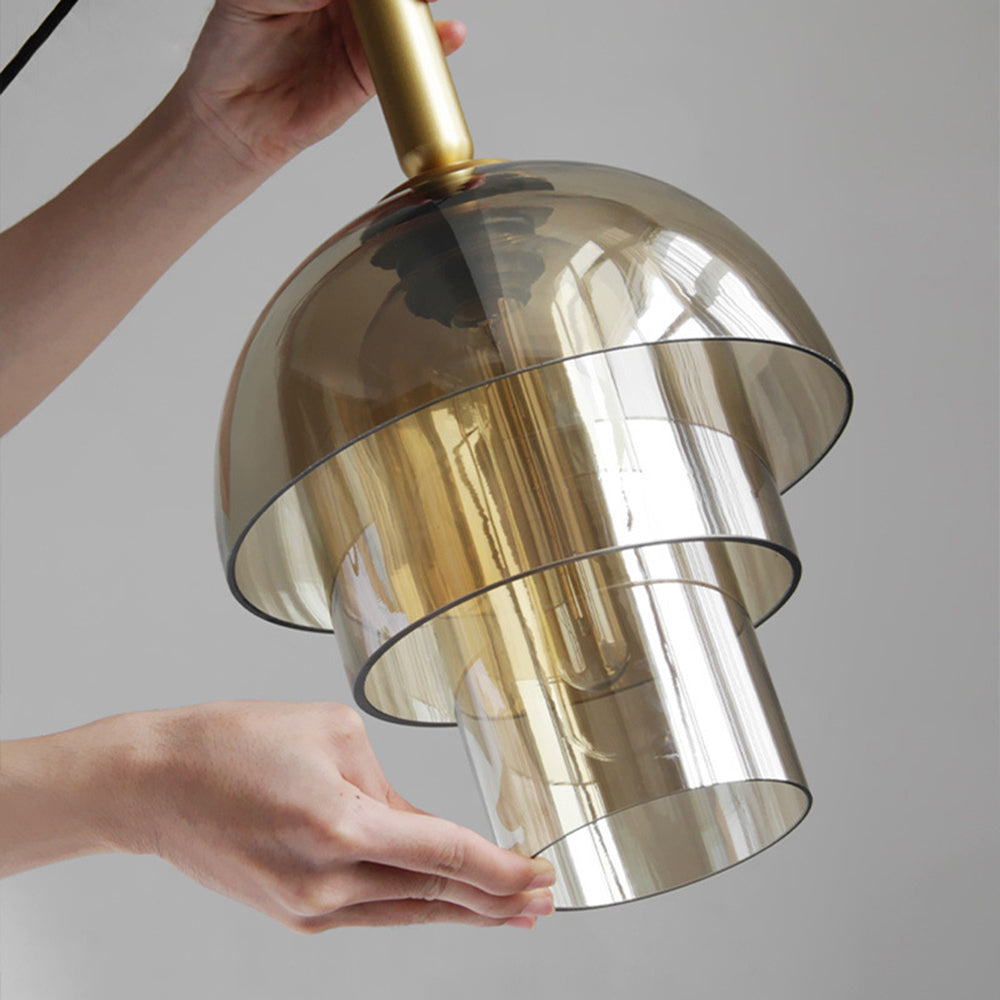Doma - Moderne Pendelleuchte im Dome-Design mit Zeitgenössischer Beleuchtung und Verstellbarem Kabel