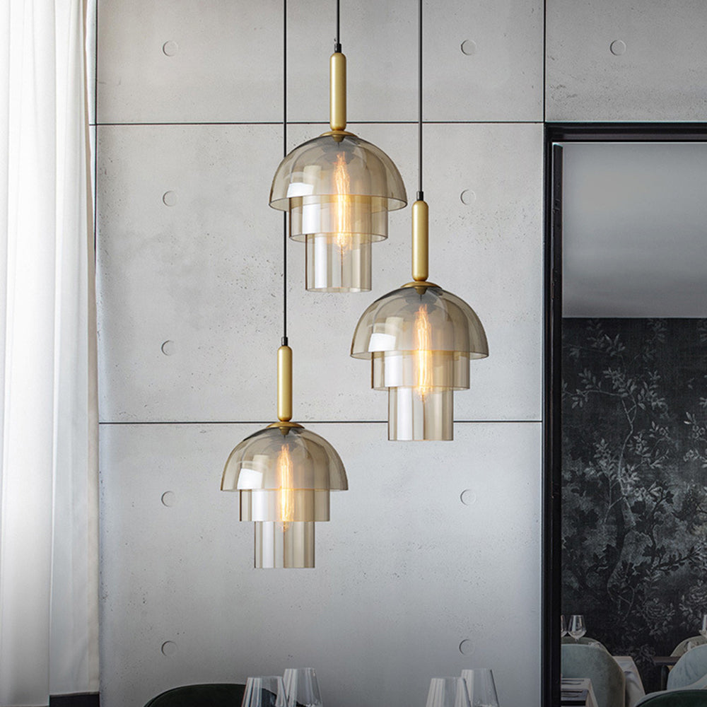 Doma - Moderne Pendelleuchte im Dome-Design mit Zeitgenössischer Beleuchtung und Verstellbarem Kabel