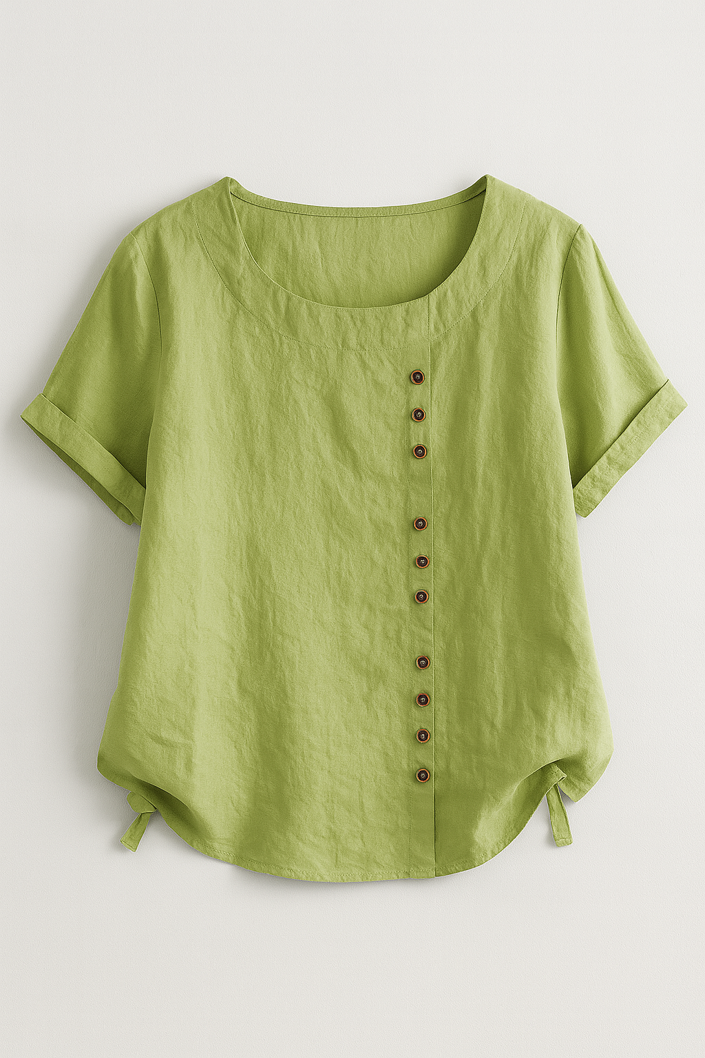Damen Leinenbluse mit Knopfverschluss
