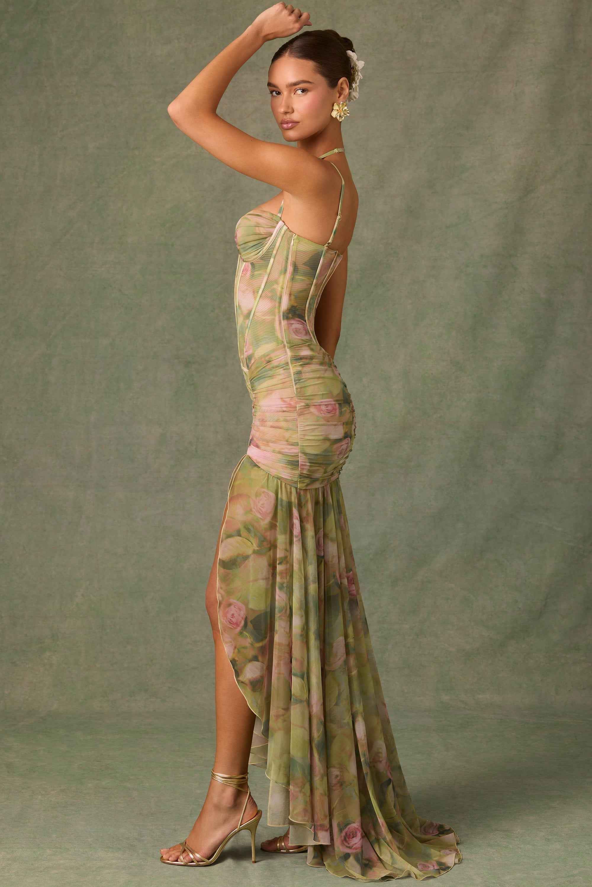Esmeralda | Asymmetrisches Bodycon-Kleid mit Rüschen