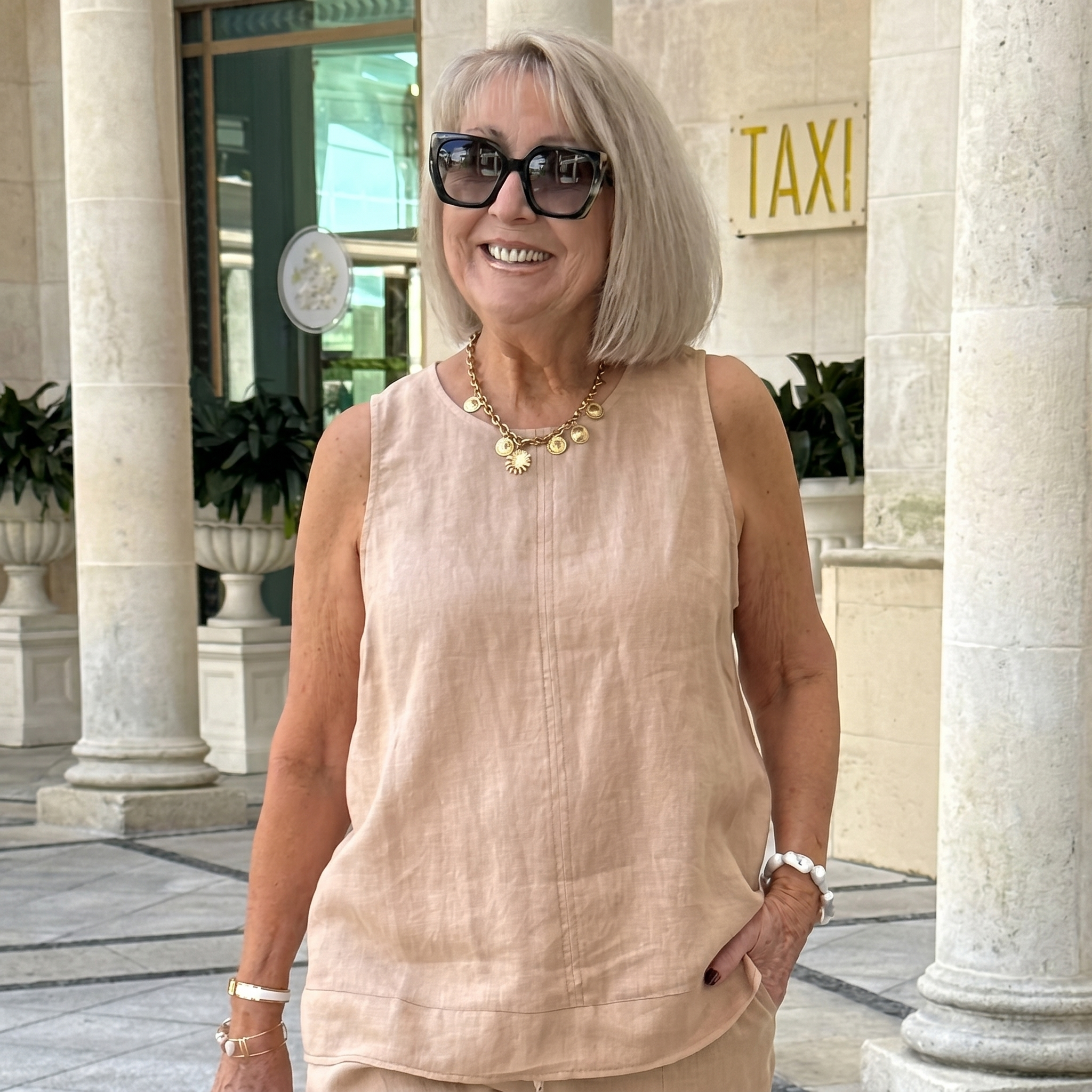 Adeline™ Leinen-Tanktop