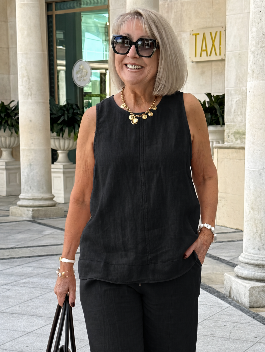 Adeline™ Leinen-Tanktop