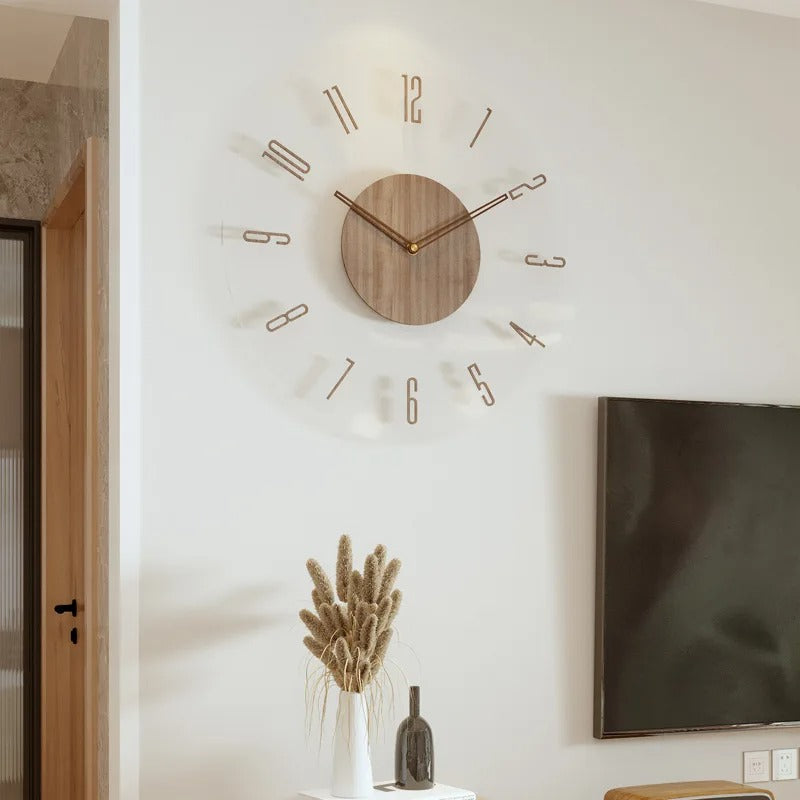 Minimalistische Holz-Wanduhr – Klares Design, Bestseller