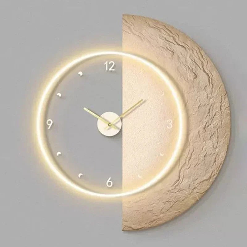 Mond-Wanduhr – Sanftes LED-Licht mit Himmlischem Design
