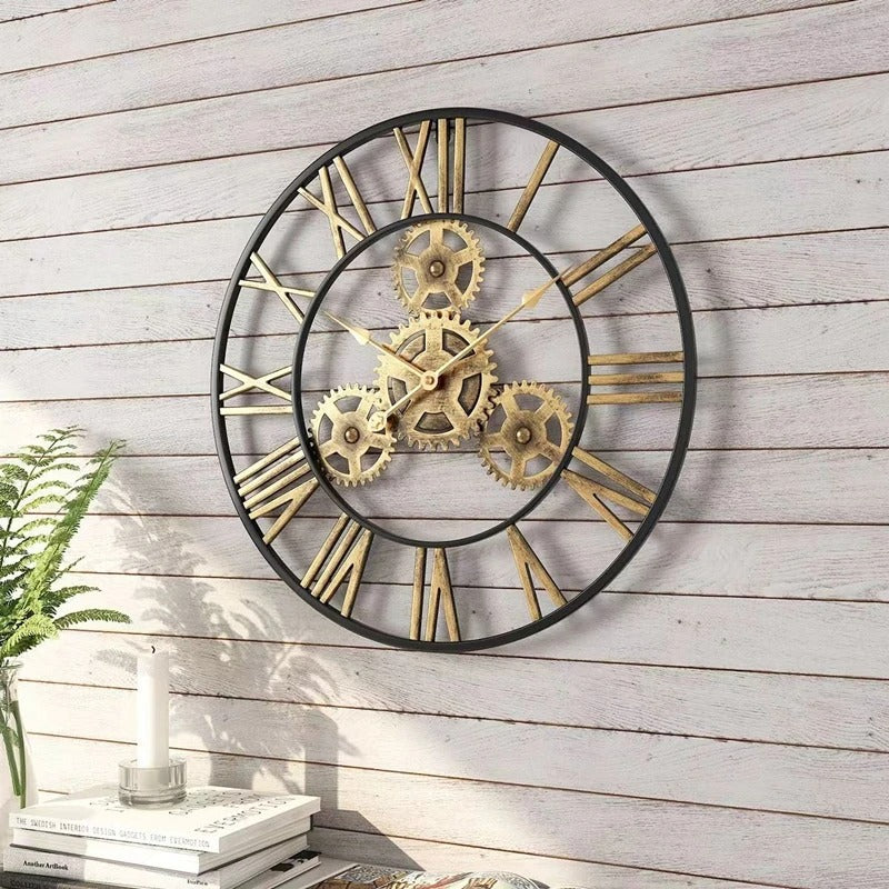 Metallzahnräder-Wanduhr – Industrieller Stil, Bestseller