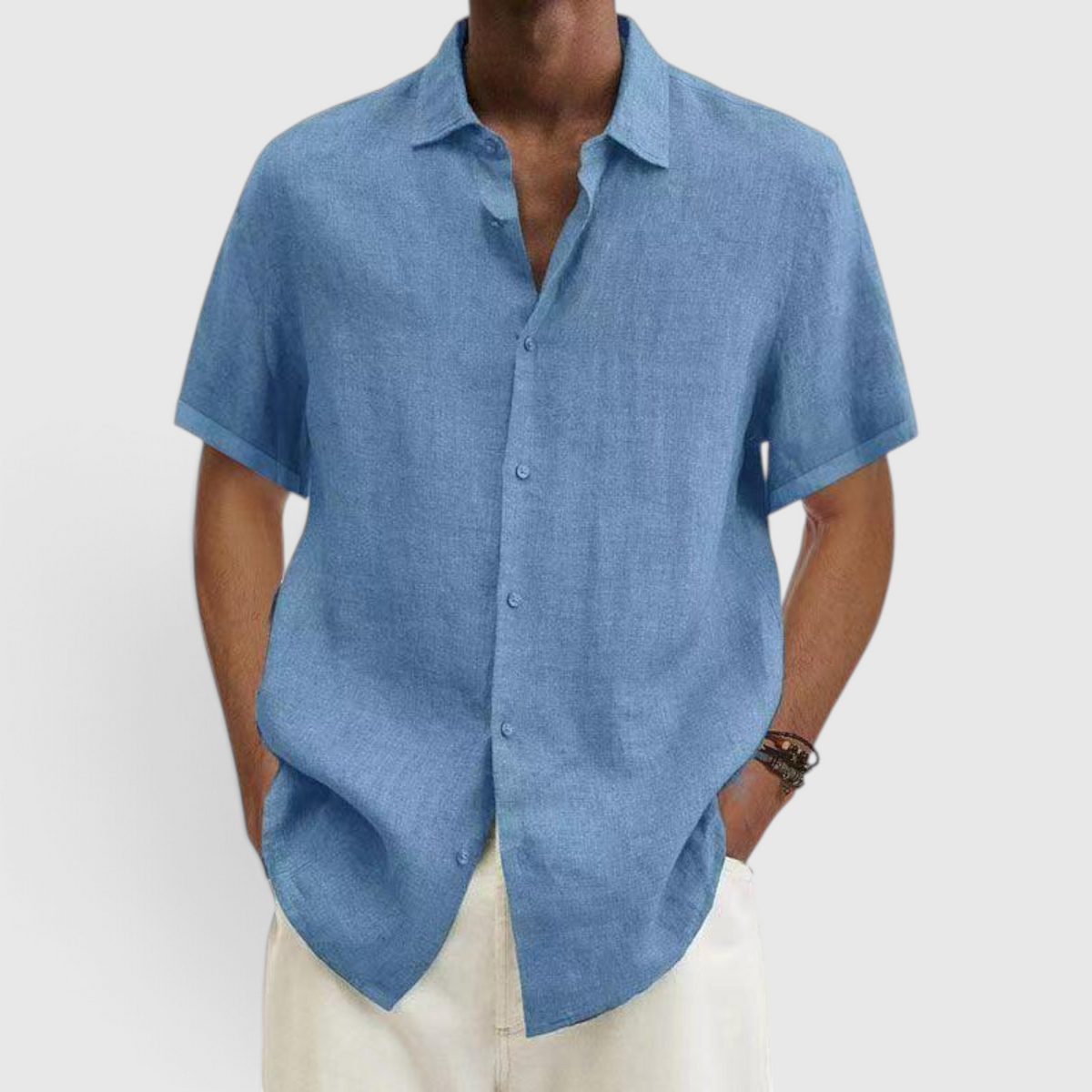 Herren Kurzarmhemd Casual - Alltags-Knopfhemd