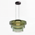 Lampada a sospensione in vetro moderna con lampade LED regolabili per interni contemporanei