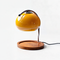 Lámpara de mesa de vidrio estilo Bauhaus con LED ajustable y brillo personalizable