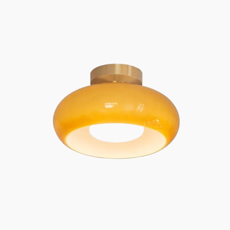 Elegante Glas- und Kupfersuspension mit E27-Glühbirne – Skandinavisches modernes Design