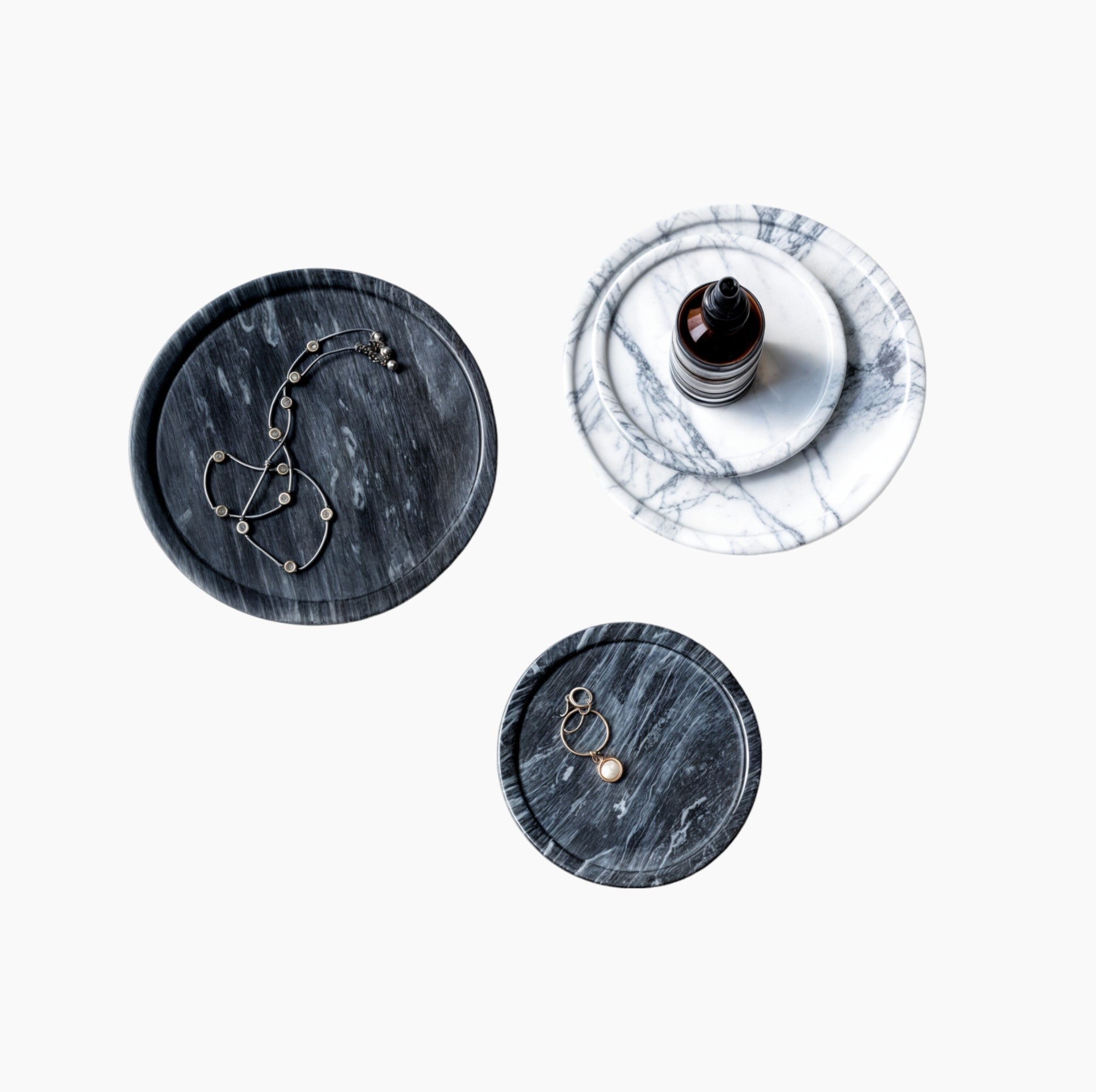 Runder Platten aus hochwertigem Marmor für elegante Tischpräsentationen