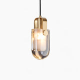 Lampada a sospensione moderna in cristallo dorato - Eleganza in rame e vetro per la tua casa