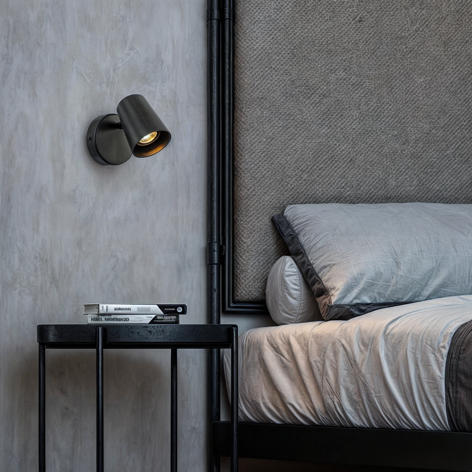 Moderne nordische Wandapplikationen mit eleganter LED-Beleuchtung in Schwarz, Weiß oder Nickel